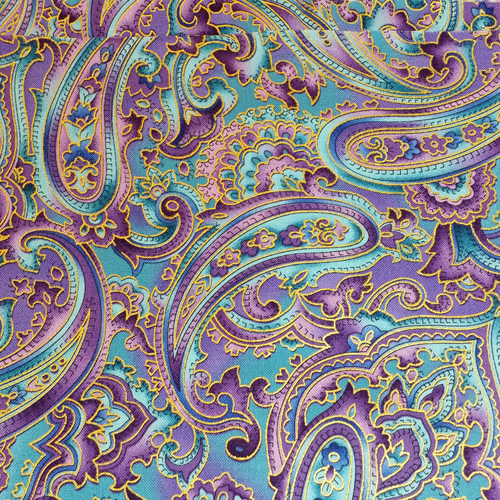 Purple Blue Paisley